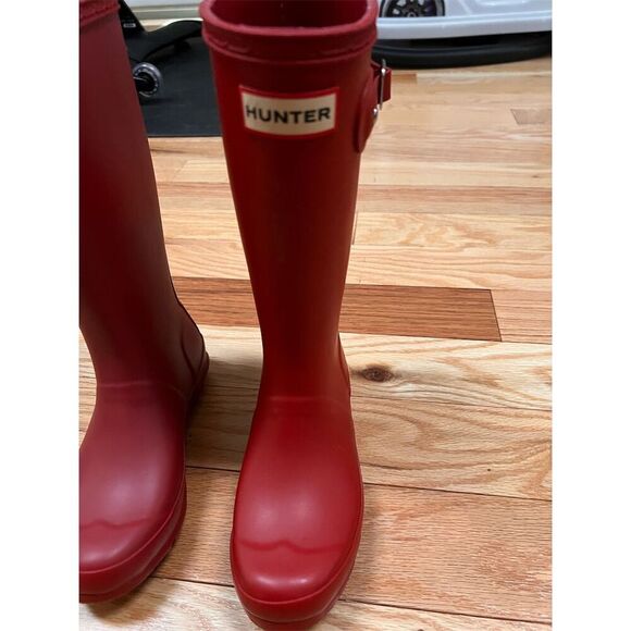 Hunter Original Kids Red Rain Boots Size 3B/4G Boys Knee High - Picture 8 of 16